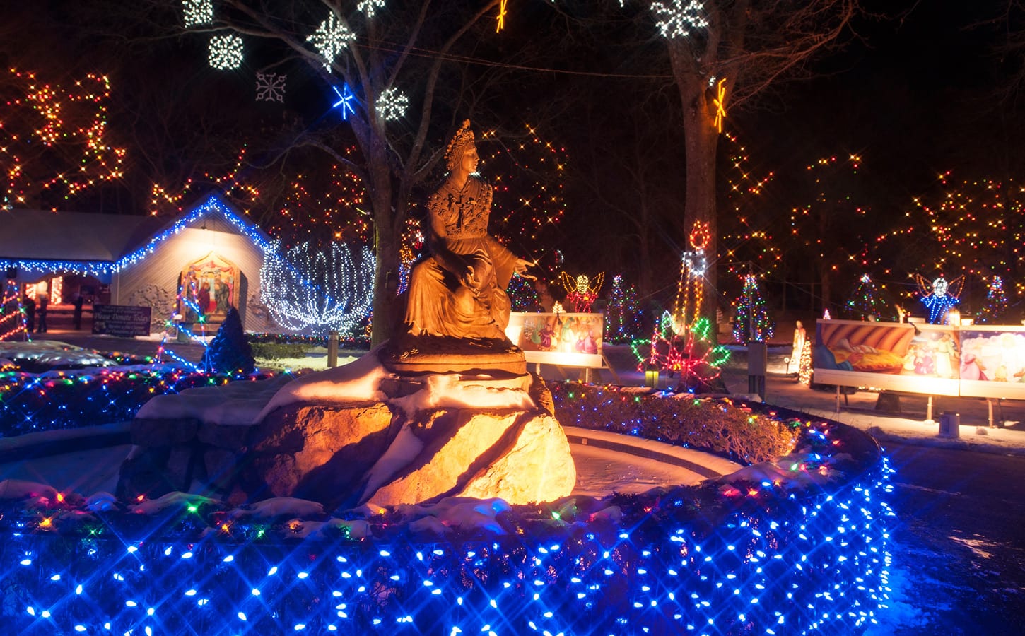 the national shrine of our lady of la salette located in attleboro ma has put on a festival of lights that has become a hallowed holiday tradition - When Did Christmas Become A National Holiday the national shrine of our lady of la salette located in attleboro ma has put on a festival of lights that has become a hallowed holiday tradition - When Did Christmas Become A National Holiday