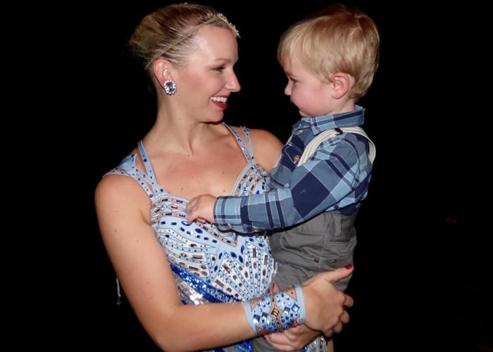 Rockette Christina with her adorable 3-year-old son!